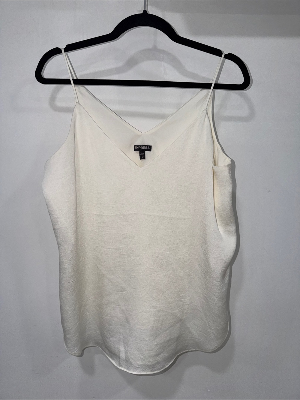 Express Cream V-Neck Satin-Look Camisole